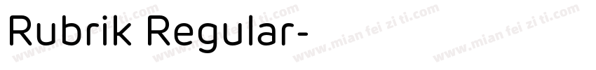 Rubrik Regular字体转换